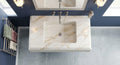Calacatta Gold Marble Floating Sink, Hand Carved Wall Mounted Vanity, Luxury Bathroom Washbasin
