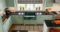 Verde Levanto Marble Farmhouse Sink, Italian Natural Stone Apron Front Kitchen Basin