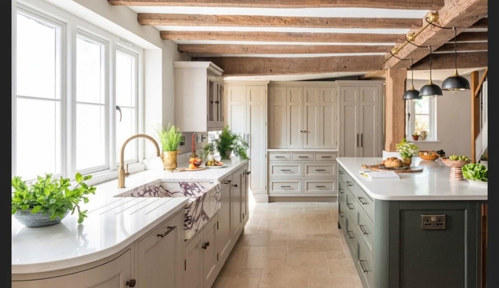 Calacatta Viola Marble Farmhouse Sink, Hand Carved Ribbed Apron Front Stone Washbasin
