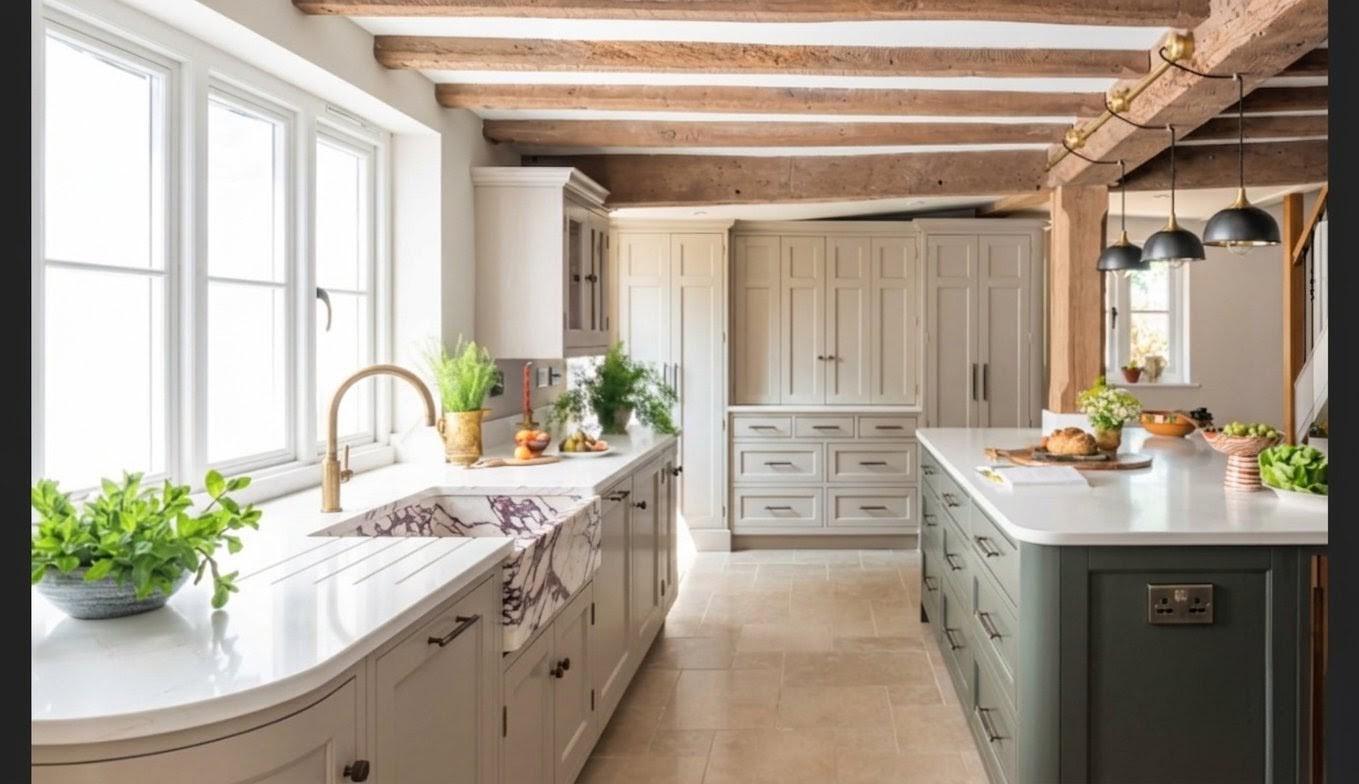 Calacatta Viola Marble Farmhouse Sink, Hand Carved Ribbed Apron Front Stone Washbasin