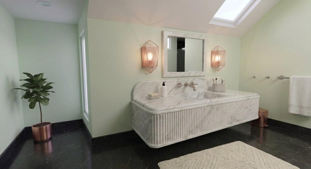 Calacatta Carrara Marble Vessel Sink, Hand-Carved Above-Counter Basin