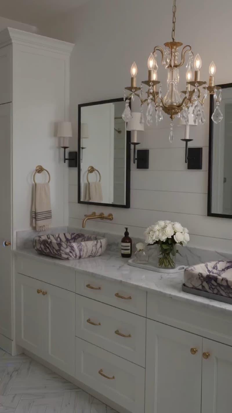 Calacatta Viola Marble Vessel Sink, Handcrafted Natural Stone Bathroom Washbasin