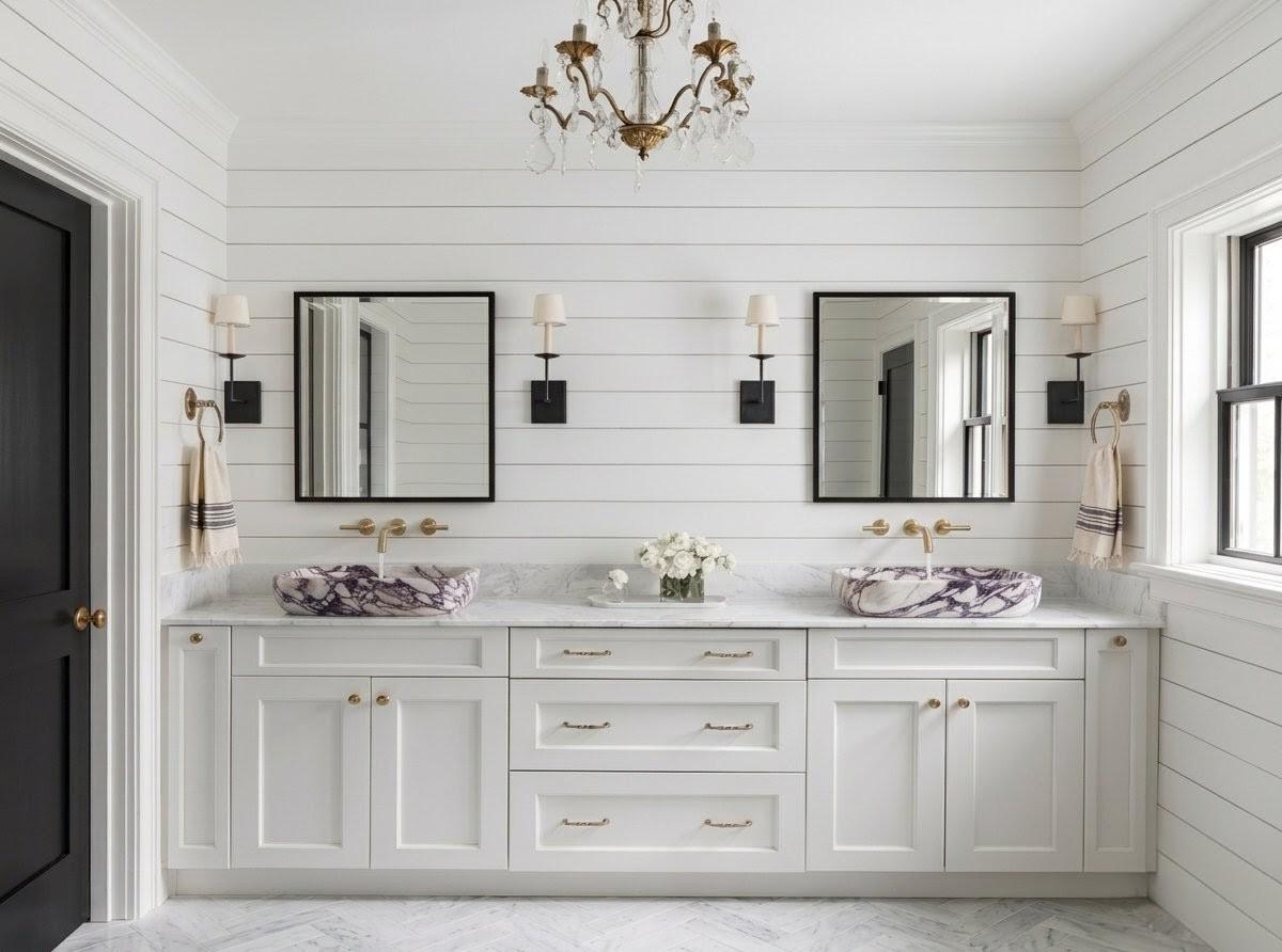 Calacatta Viola Marble Vessel Sink, Handcrafted Natural Stone Bathroom Washbasin