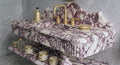 Calacatta Viola Marble Sink, Fluted Floating Vanity, Ribbed Handcrafted Basin
