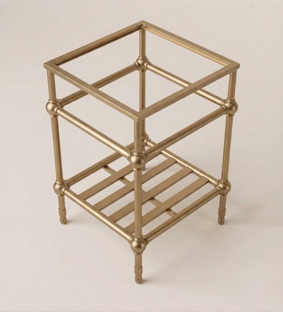 Custom Marble Sink Stand, Brass Vanity Legs, Bathroom Console Frame, Luxury Washstand Support
