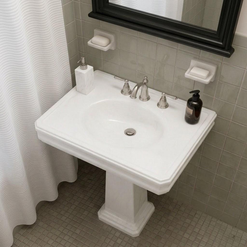 Handcrafted Calacatta Viola, Gold , Pure White Marble Pedestal Sink, Ogee Edge Basin (Freestanding)