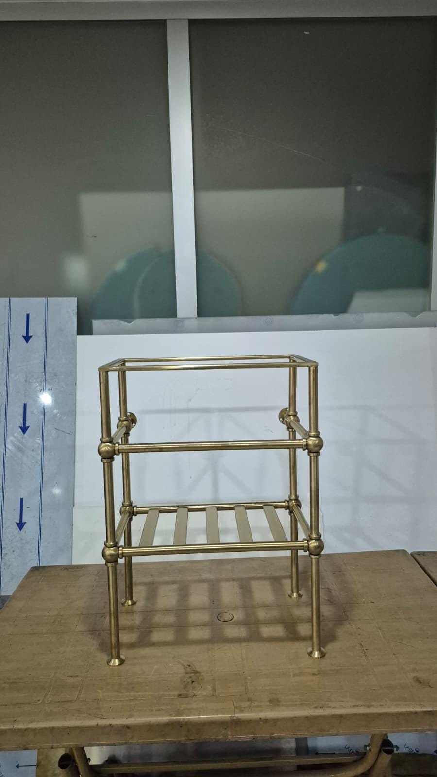 Custom Marble Sink Stand, Brass Vanity Legs, Bathroom Console Frame, Luxury Washstand Support
