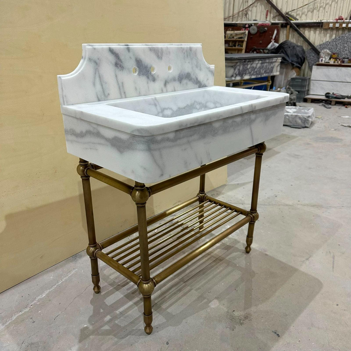 Custom Marble Sink Stand, Brass Vanity Legs, Bathroom Console Frame, Luxury Washstand Support