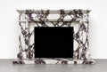 Custom Calacatta Viola Marble Fireplace Surround | Handcrafted Luxury Stone Mantel & Hearth | Bespoke Fire Surround