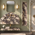 Luxury Calacatta Viola Marble Floating Sink